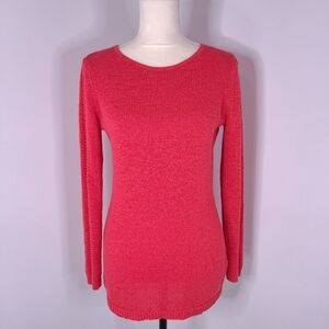Rachel Zoe Pinky Red Knit Long Sleeve Sweater Medium